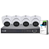 VIP Vision 4-Channel Security Kit: 8MP NVR, 4 X 6MP Fixed Turret, Professional Series - NVRKIT-P461F