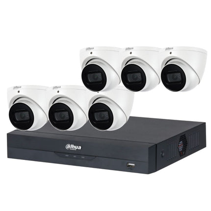 Dahua 2023 Full AI Security System: 6x 8MP Turret 3X66 Cams, 8CH 16MP WizSense NVR