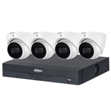 Dahua 2023 Full AI Security System: 4x 6MP Turret 3X66 Cams, 4CH 16MP WizSense NVR