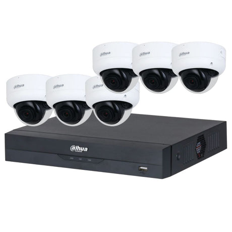 Dahua 2023 Full AI Security System: 6x 6MP Dome 3X66 Cams, 8CH 16MP WizSense NVR