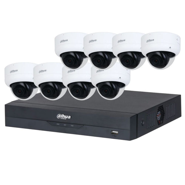 Dahua 2023 Full AI Security System: 8x 6MP Dome 3X66 Cams, 8CH 16MP WizSense NVR