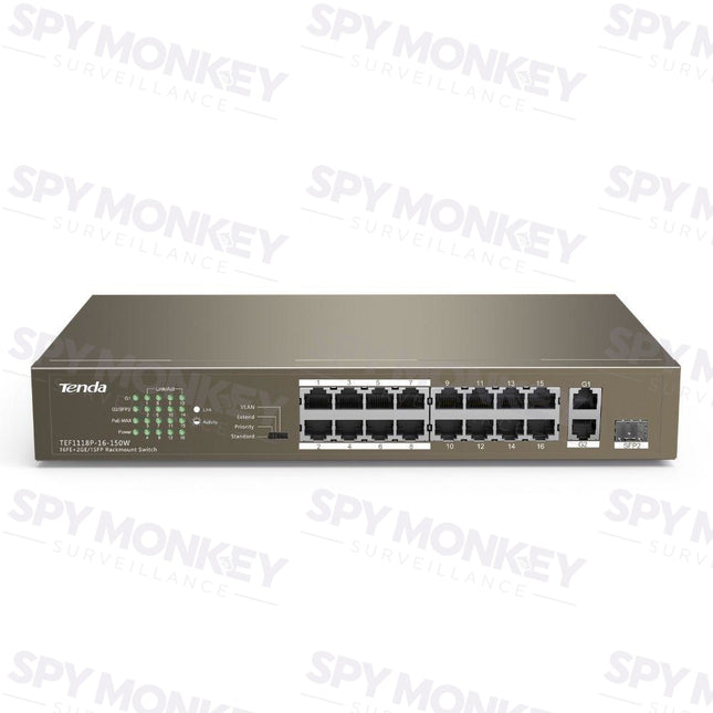 Tenda TN-TEG1116P-16-150W Switch: 16-Port PoE