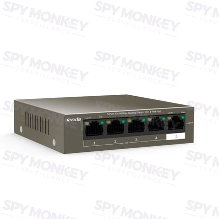 Tenda TEG1105P-4-63W Switch: 5-Port Gigabit with 4-Port PoE