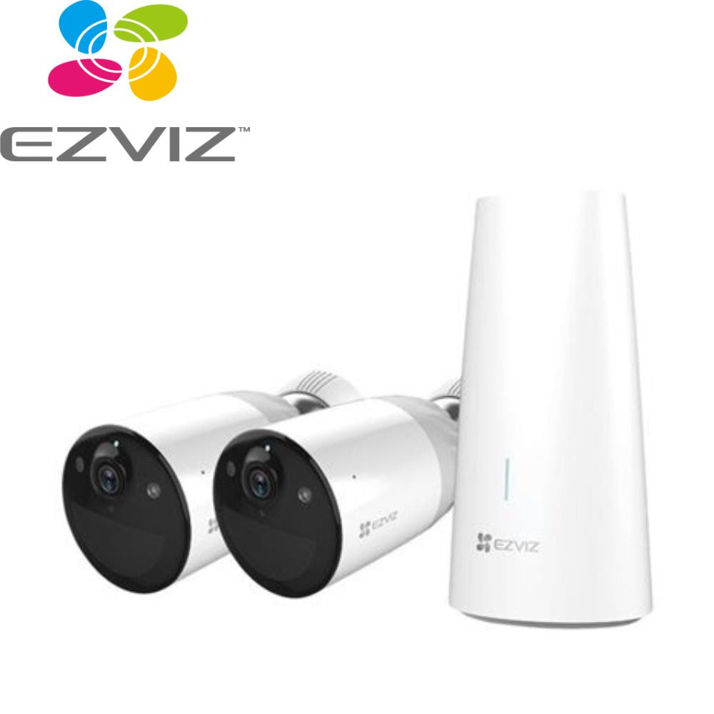 EZVIZ Security Camera: Two Cameras with One Base Station Kit - BC1-B2 1+2Pack