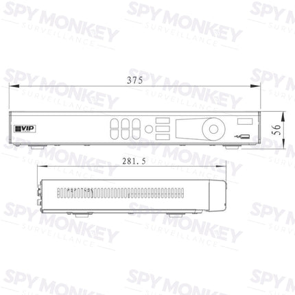 VIP Vision Pro 4 Channel Network Video Recorder: 8MP (4K) Ultra HD