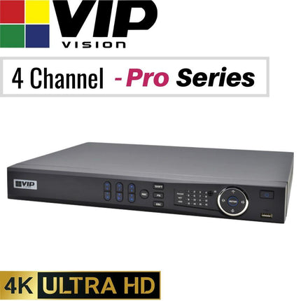 VIP Vision Pro 4 Channel Security Kit: 8MP NVR, 2 X 8MP Bullet, 2 X 8MP Turret, 2TB HDD