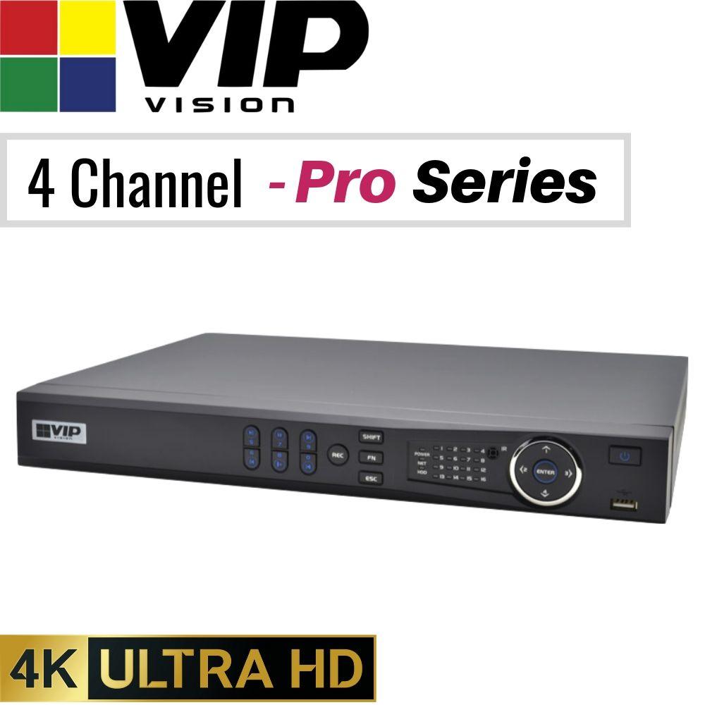 VIP Vision Pro 4 Channel Security Kit: 8MP NVR, 2 X 8MP VF Bullet, 2 X 8MP VF Dome, 2TB HDD