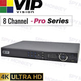 VIP Vision Pro 8 Channel Network Video Recorder: 12MP Ultra HD
