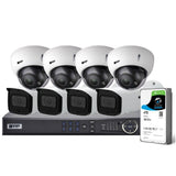 VIP Vision Pro 8 Channel Security Kit: 12MP NVR, 4 X 8MP VF Bullet, 4 X 8MP VF Dome, 4TB HDD