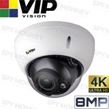 VIP Vision Pro Security Camera: 8MP (4K) Dome, 3.7mm~11mm VF Lens