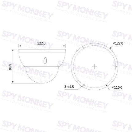 VIP Vision Pro Security Camera: 8MP (4K) Dome, 3.7mm~11mm VF Lens
