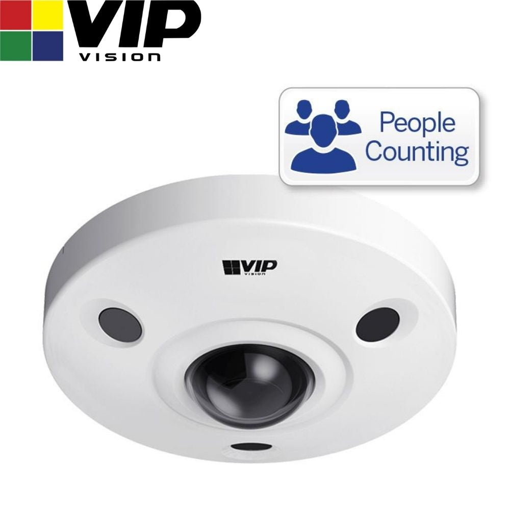 VIP Vision Security Camera: 12MP Fisheye Dome, Specialist AI Series, 1.85mm - VSIPFE-12IR-I