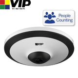 VIP Vision Security Camera: 5MP Fisheye Dome, Specialist AI Series, 1.4mm - VSIPFE-5IR-I