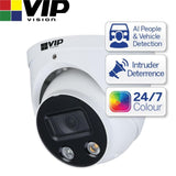 VIP Vision Security Camera: 2MP Turret, Pro AI Series, Active Deterrence - VSIPP-2DG-ID