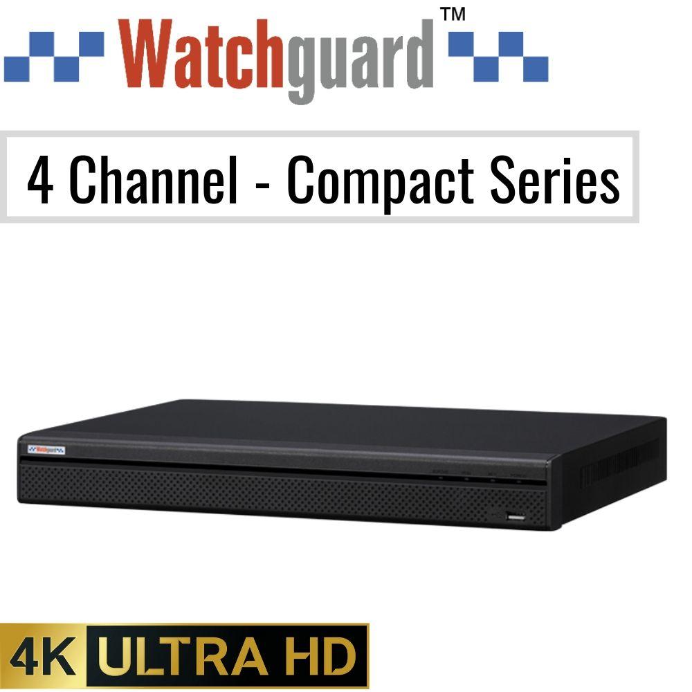 Watchguard Compact 4 Channel Network Video Recorder: 8MP (4K) Ultra HD