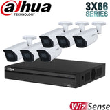 Dahua 3X66 Security System: 8CH 8MP Lite NVR, 6 x 6MP Bullet Camera, Starlight, SMD 4.0, AI SSA