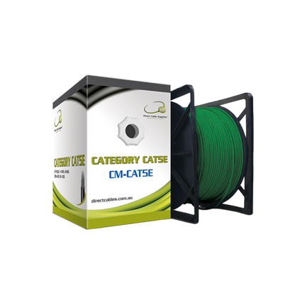 CAT6 FOUR 23AWG TWISTED Solid Copper Pairs-305M Pull Box (GREEN)